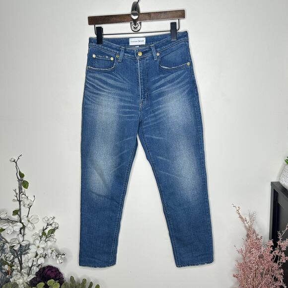 TU ES MON TRESOR The Sapphire Straight Jean 3 Year Mid Wash Sz 28 $356 {M27} - Picture 2 of 5